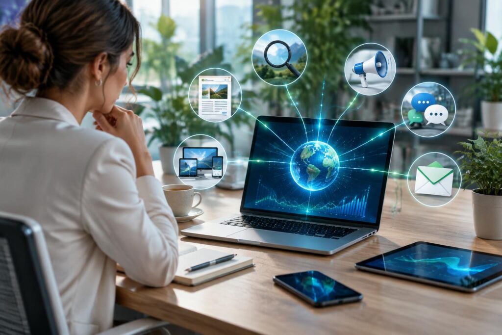 découvrez les principaux leviers du marketing digital pour attirer un trafic qualifié : seo, publicité en ligne, réseaux sociaux, emailing et contenus.